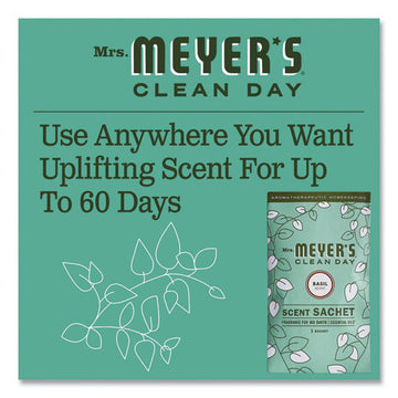 Mrs. Meyer's® Clean Day Scent Sachets, Basil, 0.05 Lbs Sachet, 18-carton freeshipping - TVN Wholesale